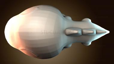 3D модель Подставка для кисти в виде динозавра Kawaii (STL)