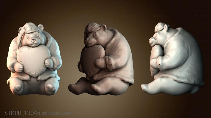 Статуэтки упрощенные Панда с сердцем