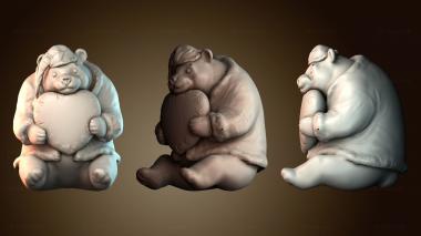 3D модель Панда с сердцем (STL)