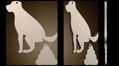 3D модель Украшение в виде какающей собаки (STL)