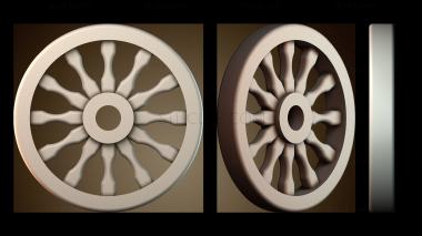 3D модель Подвеска в виде колеса телеги (STL)