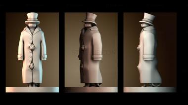 3D модель Совершенно обычный простолюдин в красивой шляпе. (STL)