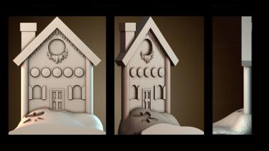 3D модель Имбирный пряничный домик (STL)