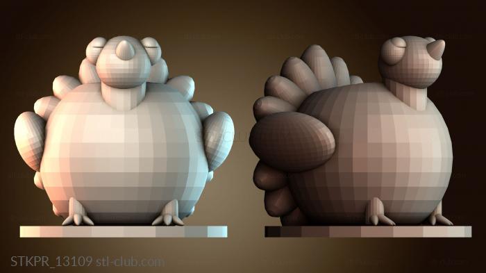 Статуэтки упрощенные Подставка для ручек в виде индейки