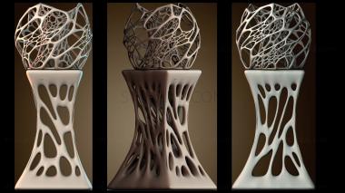 3D модель Большое украшение для лампы из органических материалов (STL)