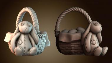 3D модель Пасхальный кролик и яйца (STL)
