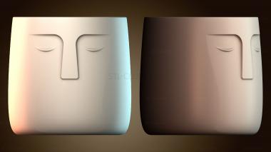 3D модель Цветочный горшок с лицом (STL)