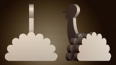 3D модель Салфетница с индейкой (STL)