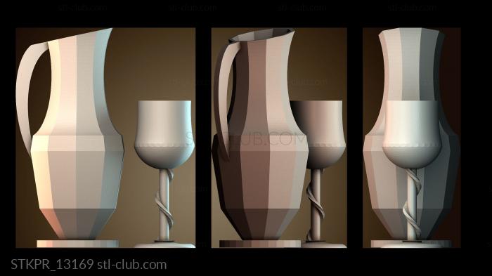 Статуэтки упрощенные Графин и бокалы