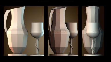 3D модель Графин и бокалы (STL)