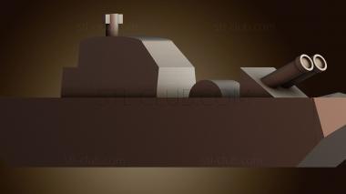 3D модель Игрушечный линкор (STL)