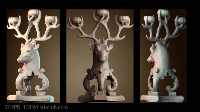 Статуэтки упрощенные Подсвечник Голова оленя