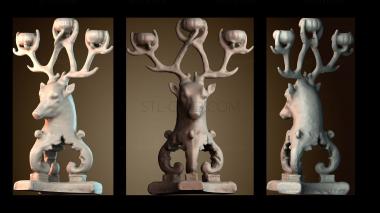 3D модель Подсвечник Голова оленя (STL)