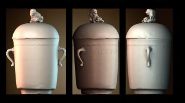 3D модель Миска и крышка из Имари (STL)