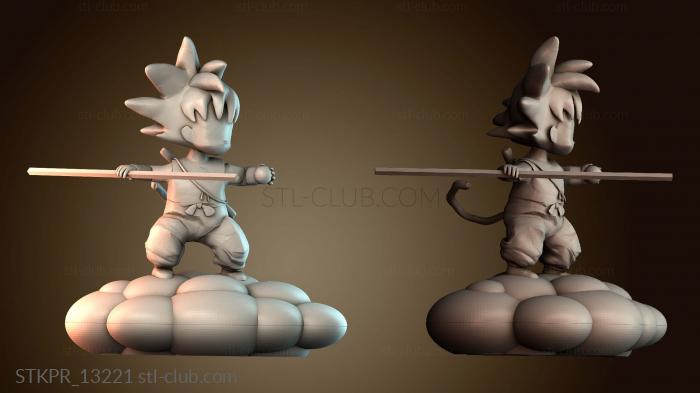 Статуэтки упрощенные Гоку на летающем облаке