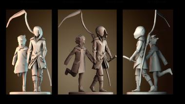 3D модель Братья и сестры оригами (STL)