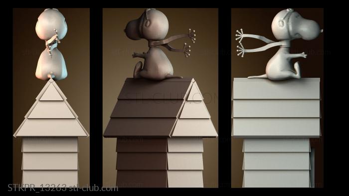 Статуэтки упрощенные Снупи — Летающий ас