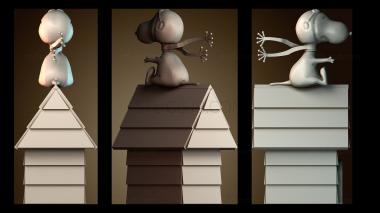 3D модель Снупи — Летающий ас (STL)