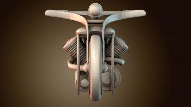 3D модель Мотоцикл в стиле стимпанк (STL)