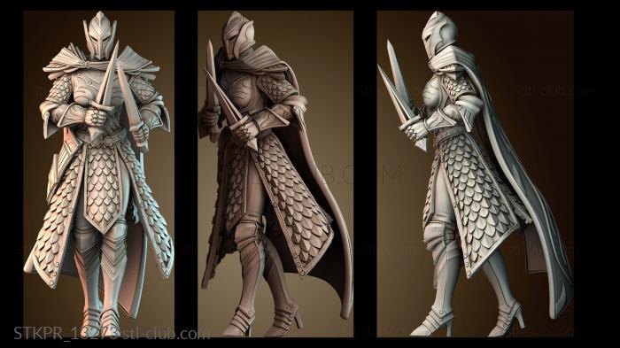 Статуэтки упрощенные Двойной кинжал Эльфы Ходьба