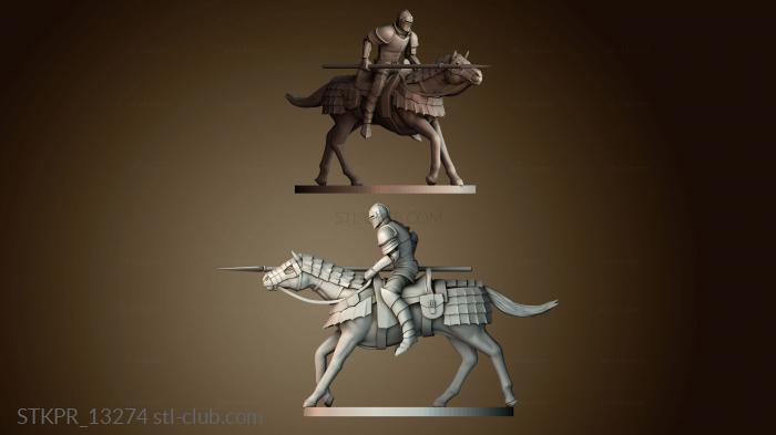 Статуэтки упрощенные Конные рыцари