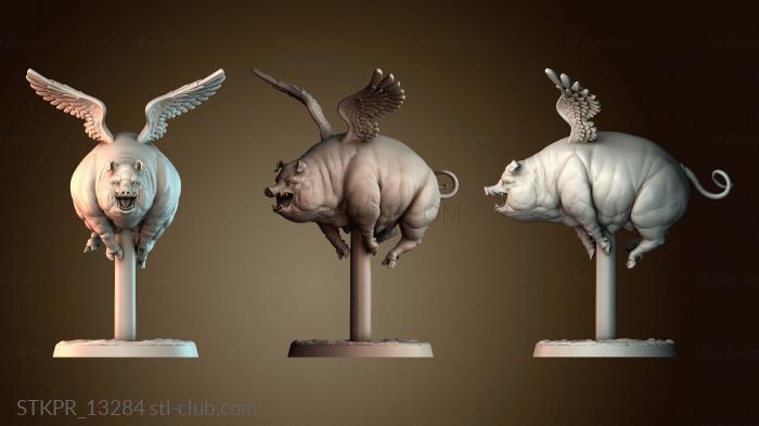 Статуэтки упрощенные Летающая свинья