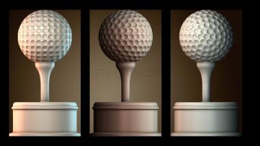 3D модель Трофей в виде мяча для гольфа (STL)