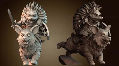 3D модель Еж Корги Кавалерия (STL)