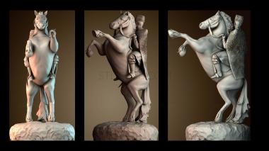 3D модель Джигит на коне (STL)