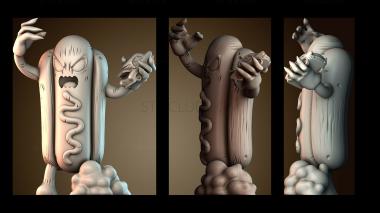 3D модель Хот догзилла (STL)