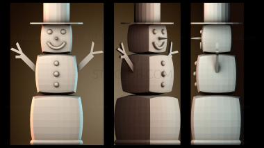 3D модель Снеговик Блоки (STL)