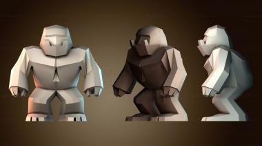 3D модель Низкополигональная модель Йети (STL)