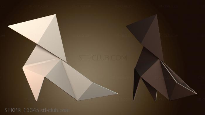 Статуэтки упрощенные Оригами Проливной дождь