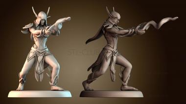 3D модель Ночнорожденный эльф, Первый чародей, кастинг (STL)