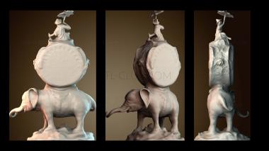 3D модель Настольные часы «Слон» (STL)