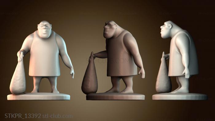 Статуэтки упрощенные Персонаж мультфильма «Пещерный человек»