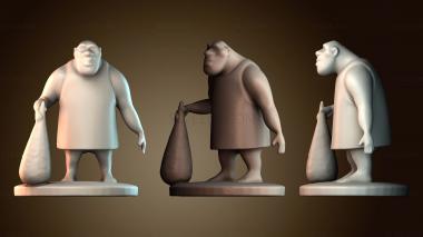 3D модель Персонаж мультфильма «Пещерный человек» (STL)