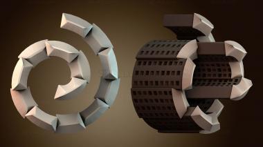 3D модель Спиральный город (STL)