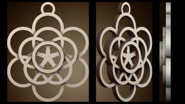 3D модель Красивые серьги цветки (STL)