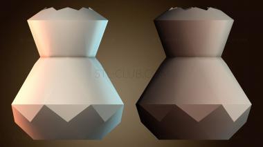 3D модель Ваза для цветов с двойной бриллиантовой огранкой (STL)