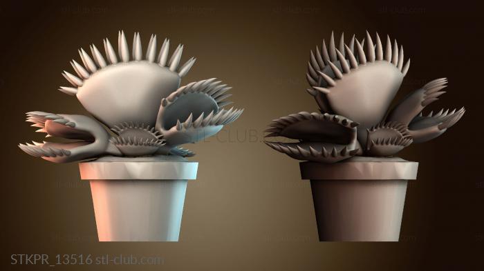 Статуэтки упрощенные Горшечное плотоядное растение