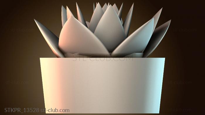 Статуэтки упрощенные Суккулент в горшке — Алоэ