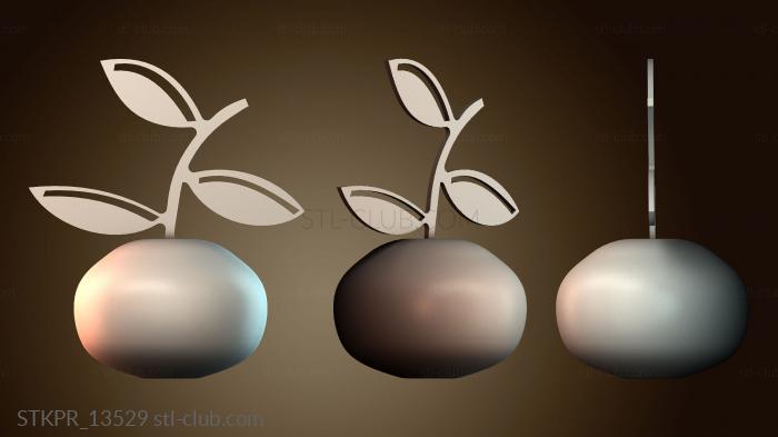 Статуэтки упрощенные Мандарин с листом