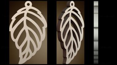 3D модель Серьга лист (STL)