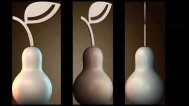 3D модель Груша с листом (STL)