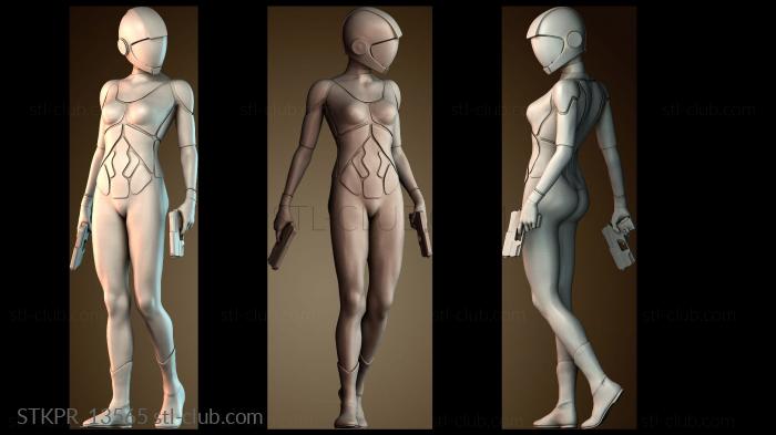 Женщина киберпанк воин