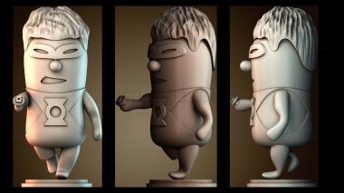 3D модель Вселенная Peanuts Зеленый Фонарь (STL)