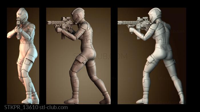 Женщина киберпанк воин