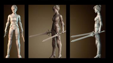 3D модель Женщина воин (STL)