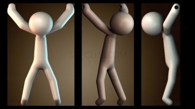 3D модель Подвеска StickMan (STL)